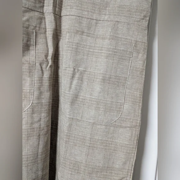 Cotton/Linen Gingham Jumpsuit S On Blue - Picture 4 of 4